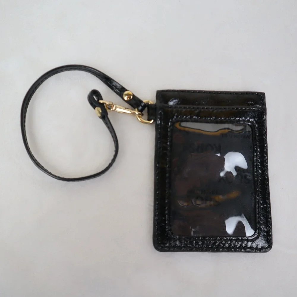 Michael Kors Jet Set Signature Wristlet Travel Small ID Holder Black
